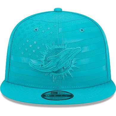 Men's New Era Aqua Miami Dolphins Independent 9FIFTY Snapback Hat