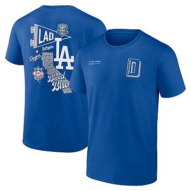 Men's Fanatics Branded Royal Los Angeles Dodgers Split Zone T-Shirt