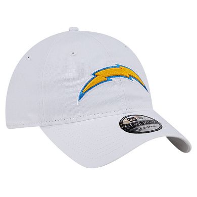 Men's New Era White Los Angeles Chargers Main 9TWENTY Adjustable Hat