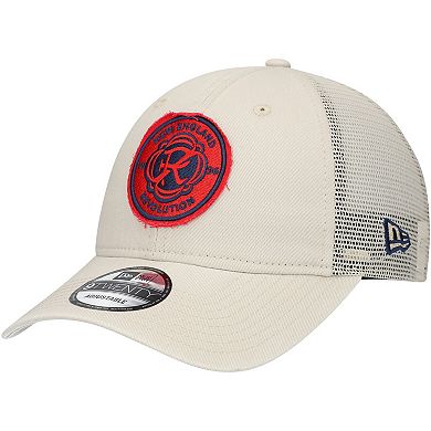 Men's New Era Tan New England Revolution Game Day 9TWENTY Adjustable Trucker Hat