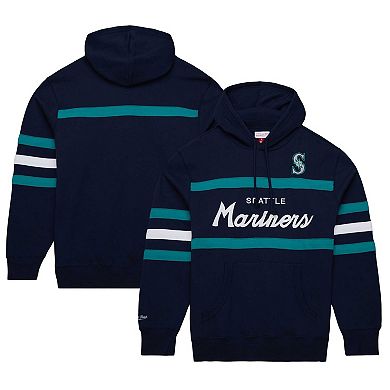 Men's Mitchell & Ness Navy Seattle Mariners Head Coach Pullover Hoodie