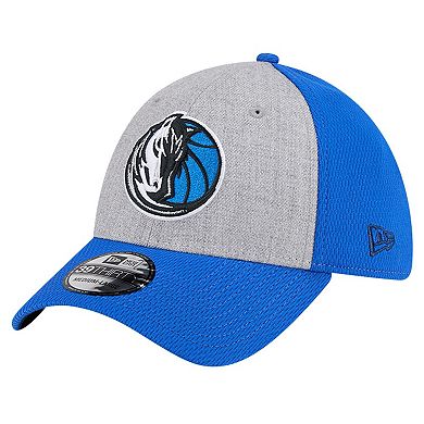 Men's New Era Heather Gray/Blue Dallas Mavericks Two-Tone 39THIRTY Flex Hat