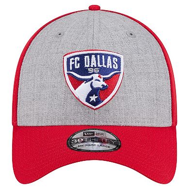 Men's New Era Gray/Red FC Dallas Throwback 39THIRTY Flex Hat