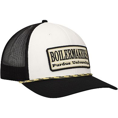 Unisex The Game White/Black Purdue Boilermakers Bar Patch Adjustable Hat