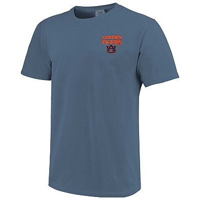 Women's Navy Auburn Tigers Comfort Colors Checkered Mascot T-Shirt