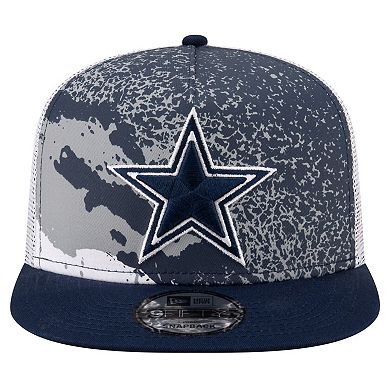 Youth New Era  Gray/Navy Dallas Cowboys  Court Sport 9FIFTY Trucker Snapback Hat