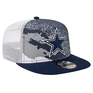 Youth New Era  Gray/Navy Dallas Cowboys  Court Sport 9FIFTY Trucker Snapback Hat