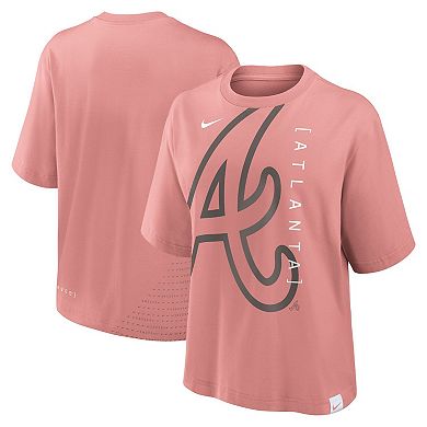 Women's Nike Pink Atlanta Braves Statement Boxy T-Shirt