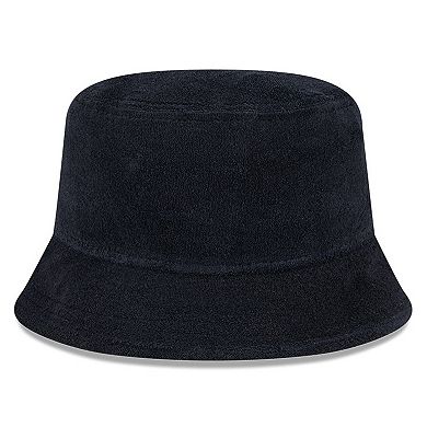 Men's New Era Black Golden State Warriors Court Sport Terry Bucket Hat
