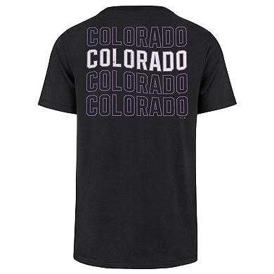 Men's '47 Black Colorado Rockies Hang Back Franklin T-Shirt