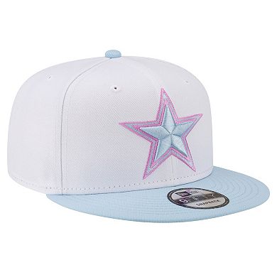 Youth New Era White/Light Blue Dallas Cowboys 2-Tone Color Pack 9FIFTY Snapback Hat
