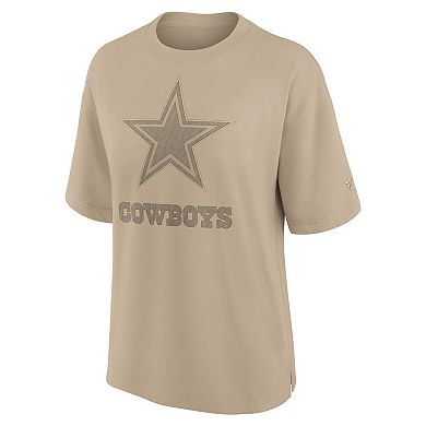 Women's Fanatics Khaki Dallas Cowboys Elements Oversized T-Shirt