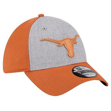 Men's New Era Heather Gray/Texas Orange Texas Longhorns Two-Tone 39THIRTY Flex Hat