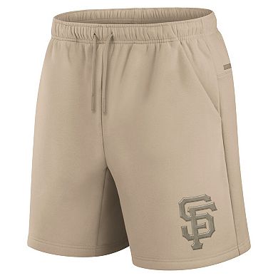 Unisex Fanatics Signature Khaki San Francisco Giants Elements Super Soft Fleece Shorts