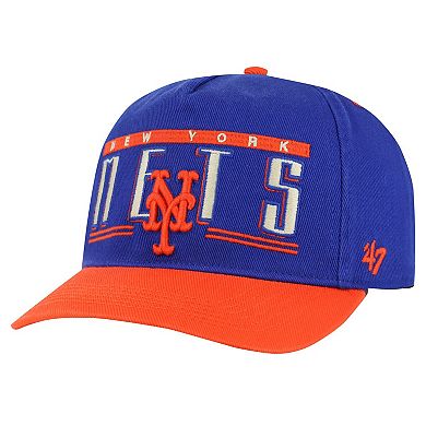 Men's '47 Royal New York Mets  Double Headed Baseline Hitch Adjustable Hat