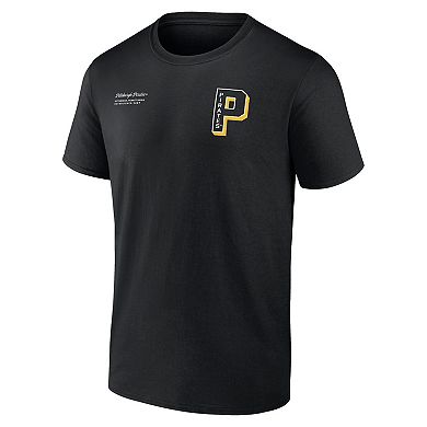Men's Fanatics Branded Black Pittsburgh Pirates Split Zone T-Shirt