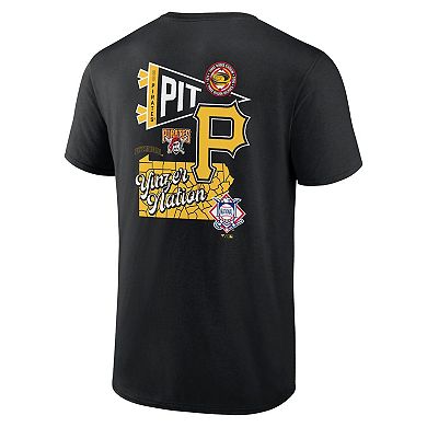 Men's Fanatics Branded Black Pittsburgh Pirates Split Zone T-Shirt