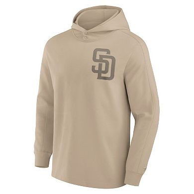 Men's Fanatics Signature Khaki San Diego Padres Elements Lightweight Fleece Hoodie