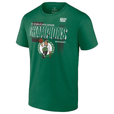Men's Fanatics Branded  Kelly Green Boston Celtics 2024 Atlantic Division Champions Locker Room T-Shirt