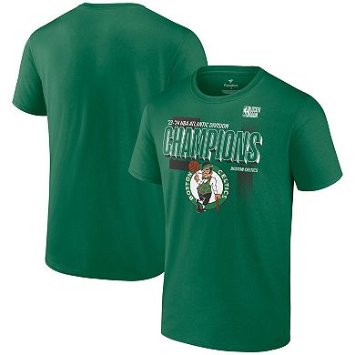 Men's Fanatics Branded  Kelly Green Boston Celtics 2024 Atlantic Division Champions Locker Room T-Shirt