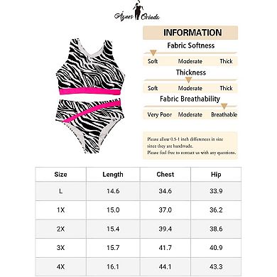 Plus Size Swimsuit For Women Contrast High Waisted Striped Pattern Print Two Piece Bathing Suit