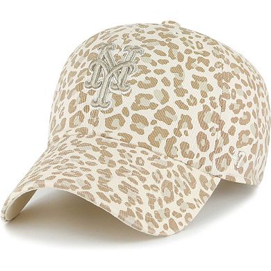 Women's '47 Natural New York Mets Panthera Clean Up Adjustable Hat