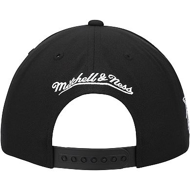 Men's Mitchell & Ness Black Philadelphia 76ers Panda Adjustable Hat