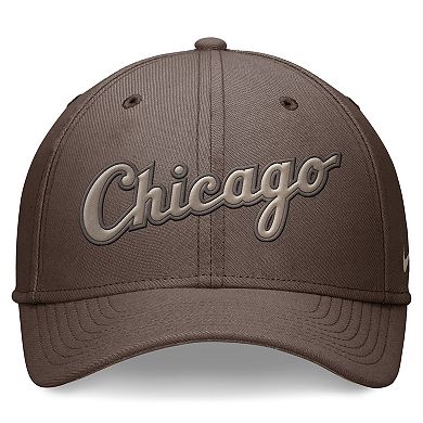 Men's Nike Brown Chicago White Sox Statement Ironstone Performance SwooshFlex Hat