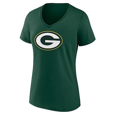 Women's Fanatics Green Green Bay Packers Mother's Day V-Neck T-Shirt