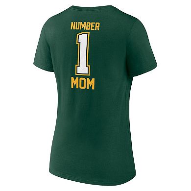 Women's Fanatics Green Green Bay Packers Mother's Day V-Neck T-Shirt