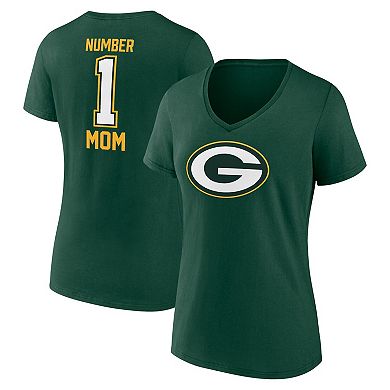 Women's Fanatics Green Green Bay Packers Mother's Day V-Neck T-Shirt