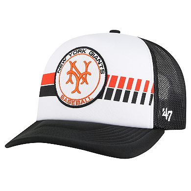 Men's '47 White/Black San Francisco Giants Cooperstown Collection Wax Pack Express Trucker Adjustable Hat