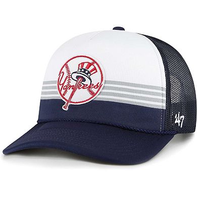 Men's '47 Navy New York Yankees Lift Off Foam Front Mesh Trucker Adjustable Hat