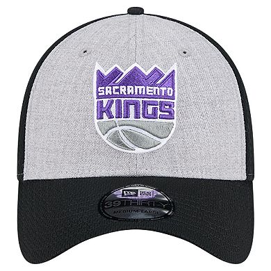Men's New Era Heather Gray/Black Sacramento Kings Two-Tone 39THIRTY Flex Hat