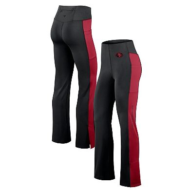 Women's Fanatics Black San Francisco 49ers Studio Fitted Flared Leggings