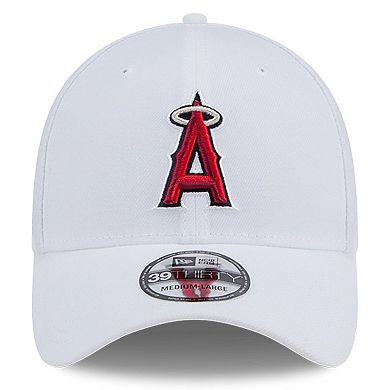 Men's New Era White Los Angeles Angels Evergreen 39THIRTY Flex Hat