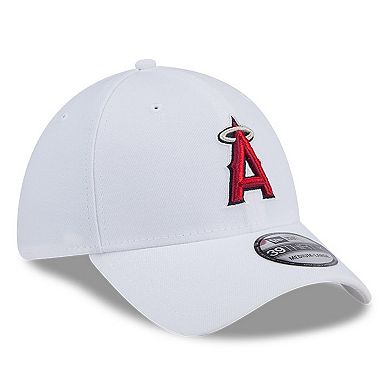 Men's New Era White Los Angeles Angels Evergreen 39THIRTY Flex Hat