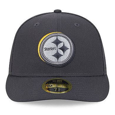 Men's New Era  Graphite Pittsburgh Steelers 2024 NFL Draft Low Profile 59FIFTY Fitted Hat