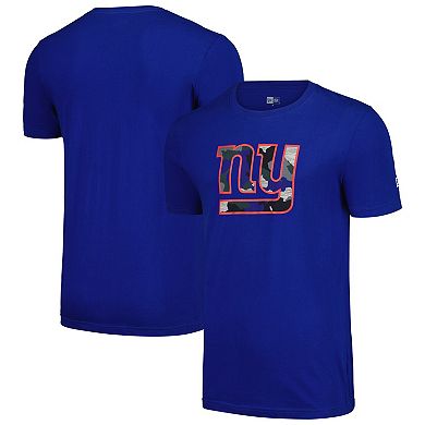 Men's New Era Royal New York Giants Camo Logo T-Shirt