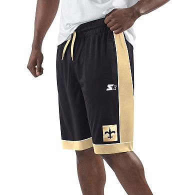 Men's Starter Black/Gold New Orleans Saints Vintage Fan Favorite Shorts