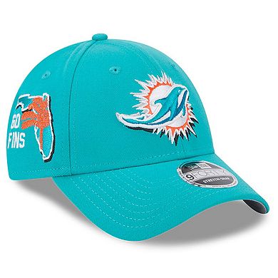 Men's New Era  Aqua Miami Dolphins 2024 NFL Draft 9FORTY Adjustable Hat