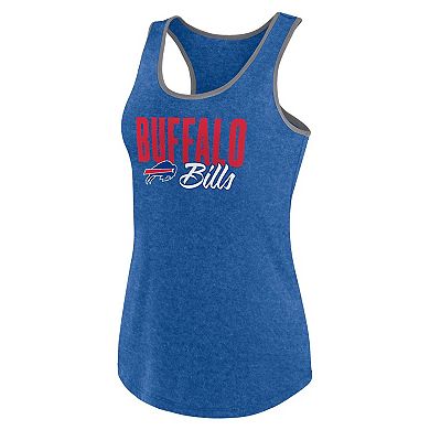 Women's Fanatics Heather Royal Buffalo Bills Plus Size Fuel Tank Top