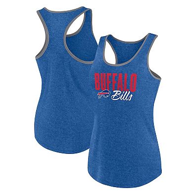 Women's Fanatics Heather Royal Buffalo Bills Plus Size Fuel Tank Top