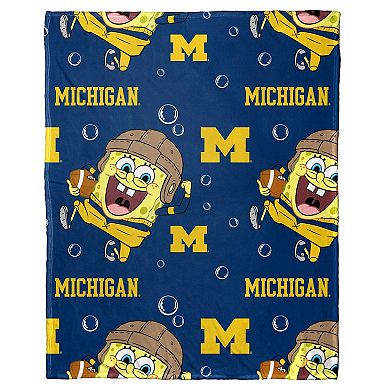 The Northwest Group Michigan Wolverines Spongebob Squarepants Hugger Blanket