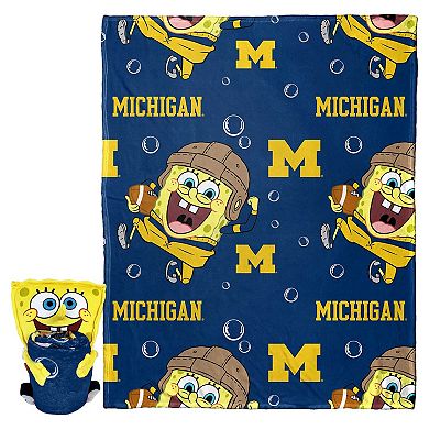 The Northwest Group Michigan Wolverines Spongebob Squarepants Hugger Blanket