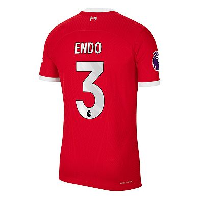 Men's Nike Wataru EndÅ Red Liverpool 2023/24 Home Match Authentic Player Jersey