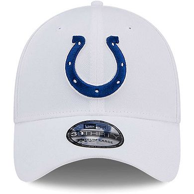 Men's New Era White Indianapolis Colts Main 39THIRTY Flex Hat