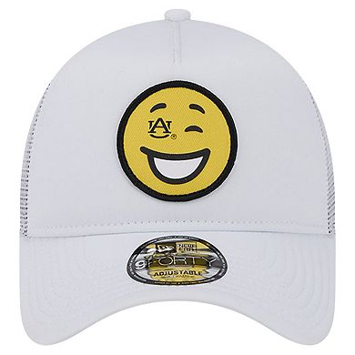 Men's New Era White Auburn Tigers Wink Foam Trucker Adjustable Hat