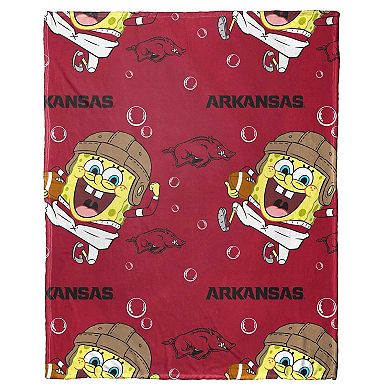 The Northwest Group Arkansas Razorbacks Spongebob Squarepants Hugger Blanket