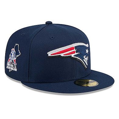 Men's New Era  Navy New England Patriots 2024 NFL Draft 59FIFTY Fitted Hat